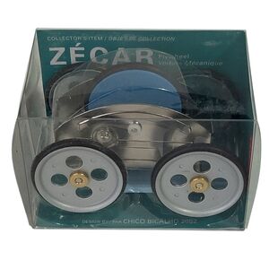 Kikkerland Zecar Flywheel Powered Wind Up Toy Car Metal Kinetic Energy NIB